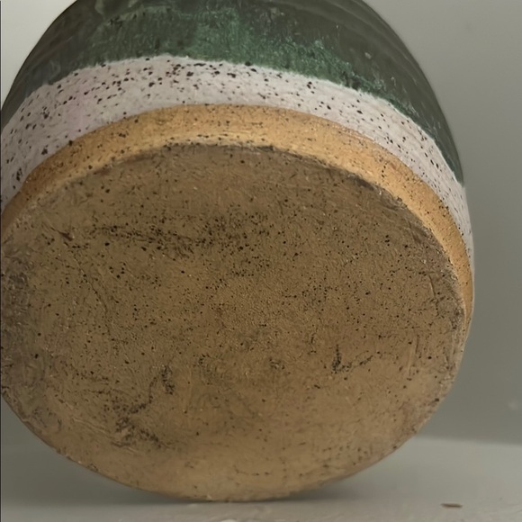 Handcrafted Ceramic Vase - Green and Brown - Picture 2 of 4